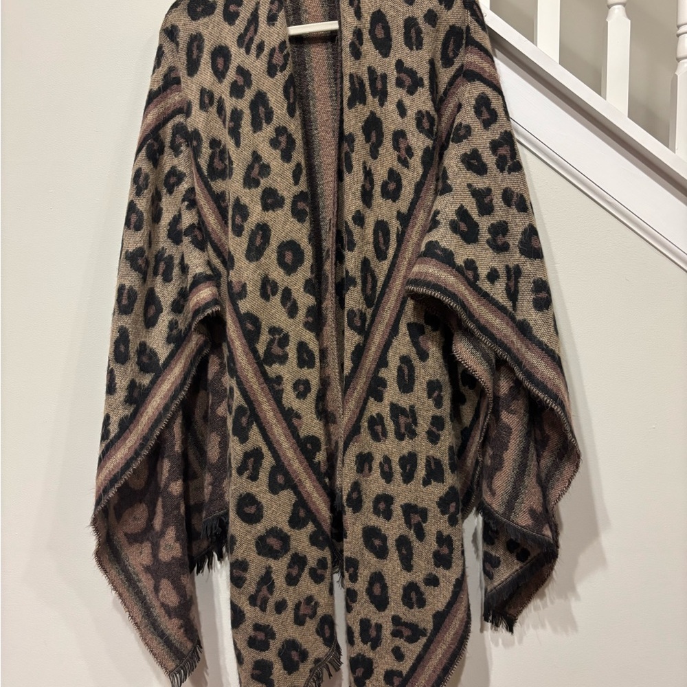 Leopard Print Shawl Wrap